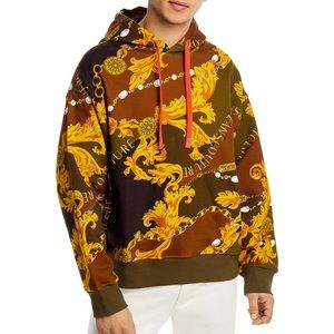 VERSACE JEANS COUTURE Men’s Felpa Garz Chain Couture Cotton Regular Fit Hoodie